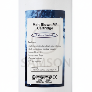 Cartucho de filtro de agua de bloque de carbono PP de 20 pulgadas de Taiwán Soporte de acero Sistema azul grande de 3 etapas para agua potable doméstica - Product Image 1