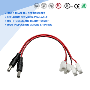 DC5521 كابل إلى 2 دبابيس موصلات الكابلات الكهربائية CH2 لصق سريع قفل الأسلاك الطرفية مصباح سلك توصيل الأسلاك - Product Image 3