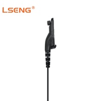 LSENG Geräuschunterdrückendes Kehlkopfmikrofon Walkie-Talkie-Headset, Luftschlauch-Ohrhörer mit Mehrfachstecker für Motorola DP-Serie
