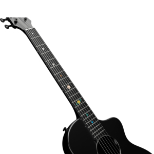 جيتار صوتي محمول للسفر مقاس 38 بوصة من الكربون المركب مع 6 أوتار فولاذية وتشطيب غير لامع للمبتدئين والتخييم والرحلات - Product Image 4