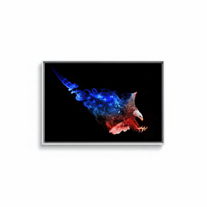 Printed <b>Canvas</b> Artwork: Modern Patriotic Decor with Graphic Design,WHITE <b>FRAMED</b> <b>CANVAS</b> - Product Image 2