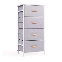 Commode en métal de haute qualité personnalisée, 4 tiroirs, commode en tissu pour chambre à coucher