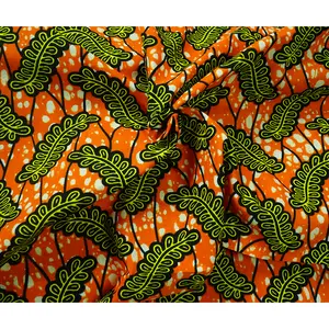 Factory Customized Accepted Veritable Pattern Africain Printed Cotton Fabric Wax Textile For Women Dress