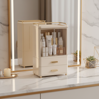 Armoire de rangement de luxe pour cosmétiques de bureau, grande capacité, anti-poussière, organisateur de soins de la peau avec tiroir
