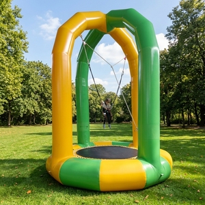 Trampoline gonflable rond à l'élastique <span class=keywords><strong>pour</strong></span> une personne avec <span class=keywords><strong>bâche</strong></span> en PVC durable avec de nombreuses couleurs <span class=keywords><strong>pour</strong></span> l'amusement intérieur et extérieur des enfants - Product Image 5