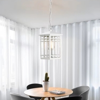 Offre Spéciale sable noir aluminium suspension éclairage extérieur jardin balcon Vintage salon salle à manger 100w verre suspension lampe