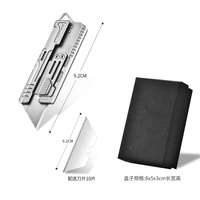 Couteau utilitaire en titane usiné CNC, OEM ODM, couteau de camping portable, coupe-boîte multifonctionnel, couteau de poche léger EDC