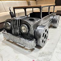 Vitrine automobile en bois de style Jeep, faite à la main, pour la décoration de restaurants et de salons