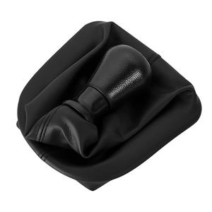 Poignée de levier de vitesses en cuir pour Peugeot 206, boîte manuelle, capuchon noir, design ergonomique, cache-poussière inclus - Product Image 1