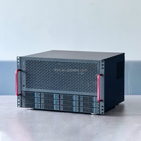 Carcasa NAS de 12 Bahías y 6U para Laboratorio Doméstico, Compatible con Placa Base EATX, 8 Ranuras PCIe, Fuente de Alimentación ATX, Compatible con Refrigeración Líquida AIO y de 360 mm