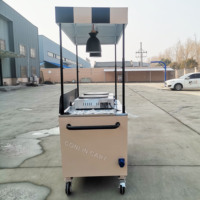 Prix de gros Station de fourniture de crêpes Mini kiosque à crêpes Chariot de nourriture pour crêpe