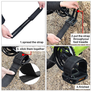Accessoires de vélo, Clips d'orteils de pédale, sangles de pédale de vélo à bande pour vélo à pignon fixe, offre spéciale - Product Image 5