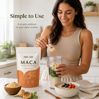 Suplemento de Polvo de Raíz de Maca Negra Orgánica Certificada de Alta Calidad para el Control de la Energía y el Apoyo Inmunológico, 227 g, 2.5 g por Porción