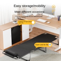 Portable Simple Bureau Inclinable Pliable Ménage Lit pour Adultes Simple Accompagnement Plage Sieste Lit Déjeuner Pause Sieste Lit