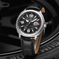 Montre à quartz haut de gamme pour homme NAVIFORCE 8078, montre sport étanche, bracelet lumineux de luxe, bracelet en cuir classique, calendrier, Reloj