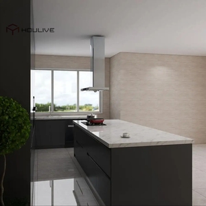 Concetto completo di sala da pranzo 3D vernice eco-friendly modulare in stile moderno armadio da cucina con cassetto cestino e rubinetto - Product Image 2