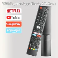 GCBLTV02ADBBT para Saba Changhong TV Control remoto Netflix PrimeVideo YouTube Google Play botones (sin función de voz)