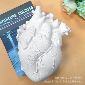 Big Heart Resin <b>Vase</b> Red Human Heart Shape For Valentine'S Day Home Decoration Gift - Product Image 4