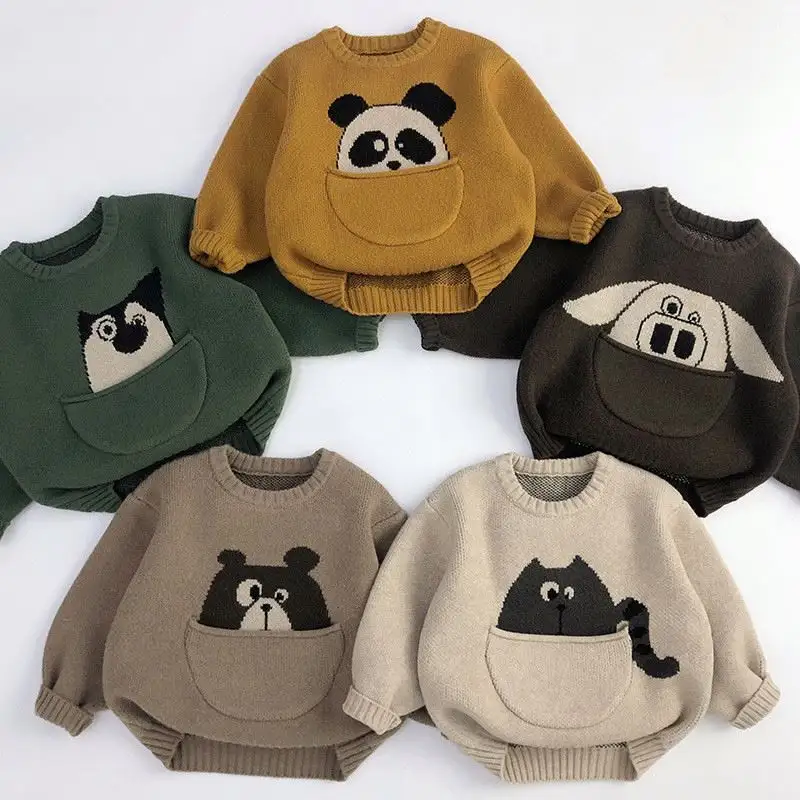 Pull en tricot personnalisé pour bébé, vêtements d'hiver, à la mode