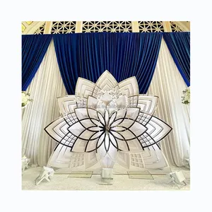 Индивидуальные белые и синие многослойные тканевые Свадебные занавески для свадебной вечеринки