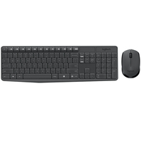 Logitech mk235 clavier souris multimédia sans fil 2.4Ghz conception anti-éclaboussures 1000dpi récepteur micro usb bureau plug and play