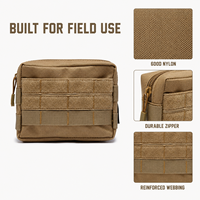 Sac de ceinture tactique Molle d'extérieur, pochette utilitaire EDC, trousse de premiers secours, étui pour téléphone, sac de chasse en nylon 600D