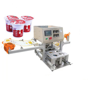 Customized wide mouth plastic bottle sealing machine/PET, PP barrel paper cup sealing machine/ milk tea barrel sealing machine