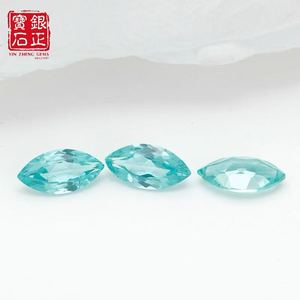 Pierres précieuses de grenat Paraiba Yttrium <span class=keywords><strong>Aluminium</strong></span> synthétiques de laboratoire, taille <span class=keywords><strong>marquise</strong></span>, avec certificat AGL - Product Image 3