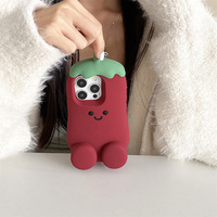 Coque de téléphone amusante et originale en forme d'aubergine 3D mignonne pour iPhone 18 17 16 Pro Max 15 14 13, protection souple en silicone motif alimentaire