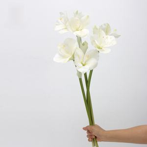 LO-638 Vente en gros de fleurs artificielles Clivia, tige unique, <span class=keywords><strong>amaryllis</strong></span>, fausses fleurs pour le Nouvel An, mariage, décoration de table à la maison - Product Image 6