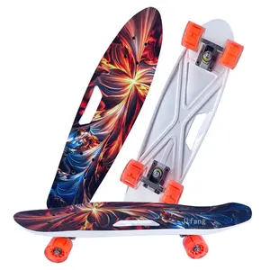 2022 Nieuwe Draagbare Ontwerp Vis Cruiser Skateboard Pp Plastic Skateboard Met Aluminium Vrachtwagens