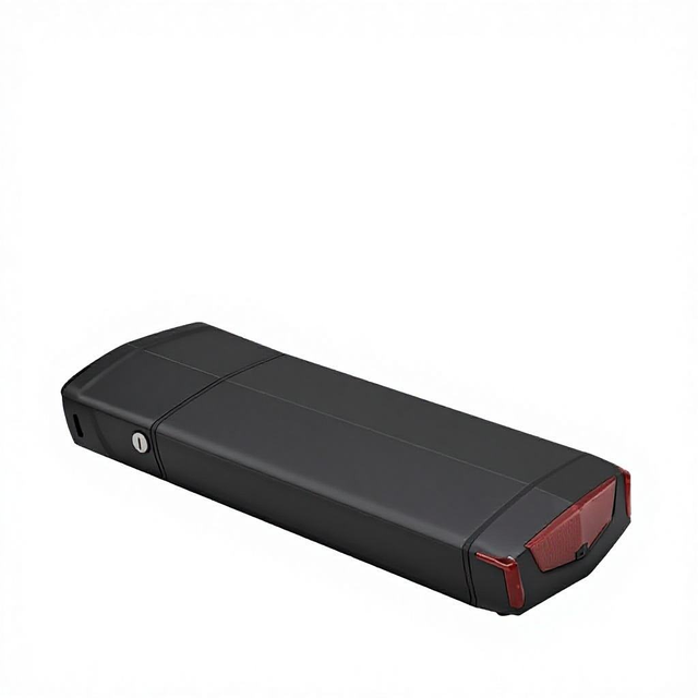 36V 48V 10Ah to 17.5Ah E-Bike Battery Pack Bright Style Rear Rack Lithium Battery with Tail Light for Electric Bicycle