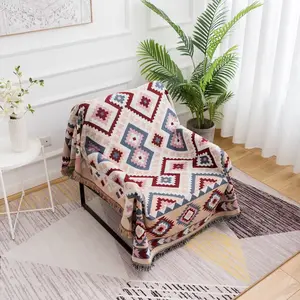 Hiện đại sofa ném Chăn dệt chăn tua hình học chăn