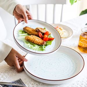 Platos de Porcelana Blancos para Restaurante, Forma Cuadrada Irregular, Estilo Nórdico, para Cena - Product Image 4