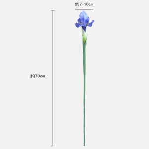 Arrangement de fleurs artificielles en soie, <span class=keywords><strong>iris</strong></span> et alstroemeria à tige unique, avec tiges en bambou – Décoration douce pour la maison et le salon, imprimées en 3D - Product Image 3