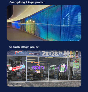 Écran de film LED ultra fin, panneau de film transparent en verre, mur vidéo publicitaire extérieur pour l'aéroport et l'ascenseur - Product Image 5