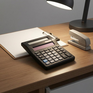 Double-Sided Screen Desktop Financial Computer Creative Digital Calculator Gift for School Office <b>Calendar</b> Use - Product Image 2