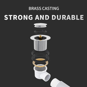 Ledfre — <span class=keywords><strong>Drain</strong></span> d'eau de salle de bain blanc, pour la douche, au sol, nouveau Style - Product Image 3