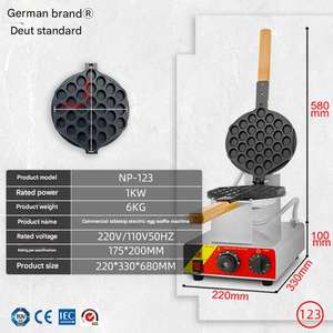 Machine à gaufres électriques à bulles, moule à gaufres commercial pour gaufres en forme de personnages d'animaux - Product Image 2