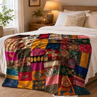 Fabrik-Sonderangebot: Farmhaus-Hühner-King-Size-Decke, Bunte Patchwork-Komfortdecke für Schlafzimmer, Sofa, Landhaus, Geschenk