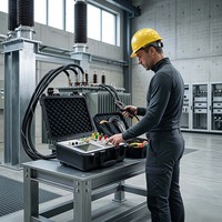 Testeur de paramètres de transformateur 100A, équipement de test automatique sans charge et avec charge en charge