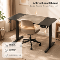 Table élévatrice intelligente AOR avec plateau en placage de bois massif à motif noir, protection contre la surchauffe, vente en gros d'usine