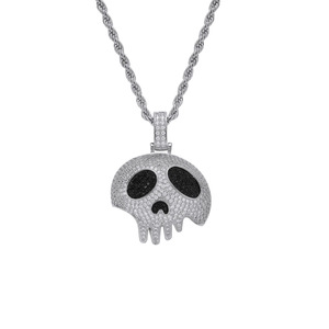 Devil hip hop pendant, <b>copper</b> inlaid zircon necklace, personality wacky Christmas gift, pendant <b>chain</b>. - Product Image 6