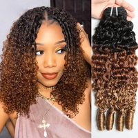 Oferta Especial: Paquetes de Cabello Humano Rizado Birmano 1B/30/27, Extensiones de Cabello Humano Virgen sin Procesar, Paquetes de Cabello Rizado Brasileño