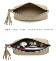 Pochette de toilette élégante et classique avec fermeture éclair, finition PU lisse, sac cadeau pour articles de toilette de salle de bain, petite trousse de maquillage, sac de vanité