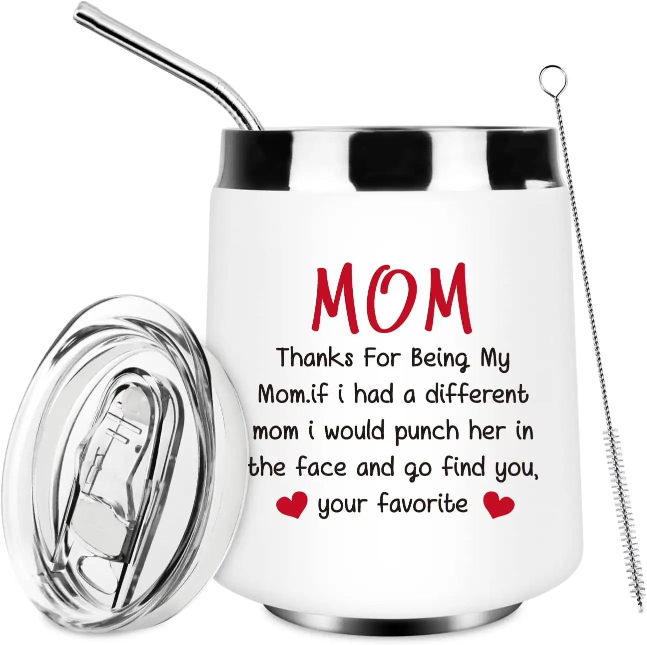 Best Mom Gifts Funny Mother Gift Mother's Day Birthday Christmas Gifts for Mom Grandma 12 oz Coffee Tumbler