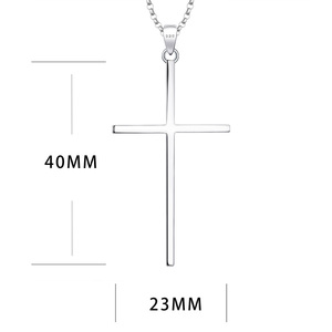 Gioielli minimalisti croce religiosa collana 925 argento Sterling gesus croce ciondolo collana Unisex gioielli all'ingrosso