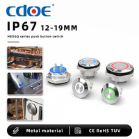 Momentary Push Switch button 12mm 16mm 19mm Étanche IP67 Illuminé LED Acier Inoxydable pour Équipement Agricole