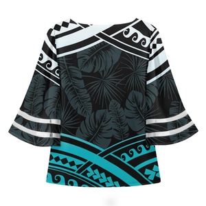 Benutzer definierter Druck auf Anfrage Damen T-Shirt plus Größe polynesische Stammes kleidung Damen Tops und Blusen lässig Samoan Tattoo T-Shirt - Product Image 1