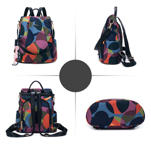 Trendy Waterproof Oxford PU Leather Small <strong>Backpack</strong> <strong>Purse</strong> for Women School Bag for Girls Portable Black Daily Soft Mini Bag - Product Image 6